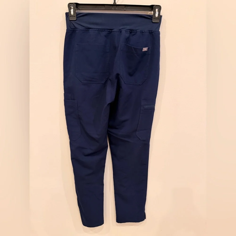 FIGS Technical Collection Scrub Pants Women's Small‎ Navy Drawstring Stretch